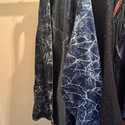 Vintage 1990S 100% Cotton Jacket & 100% Wool Cowl Sweater