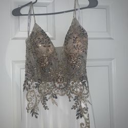 White And Gold Dress