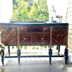 Rustic Antique Buffet Table 