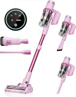 Belife Cordless Vacuum Cleaner, 38Kpa 450W Stick Vacuum Cleaners for Home Carpet Hardwood Floor, Wireless Household Vaccum for Pet Hair with Led Touch