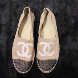 Chanel Color-block Pattern Espadrilles