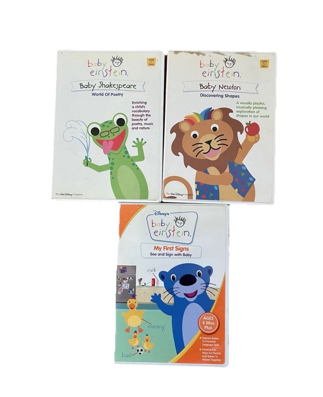 Baby Einstein Disney DVD Lot TV Show Educational Kids Set