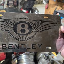 Bentley License Plate Christmas Gift Man Cave Game Room Chrysler 300 Wannabe Bentley 