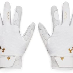 Under Armour Harper Pro 21 Batting Gloves Strap Premium Elite Men’s White Small