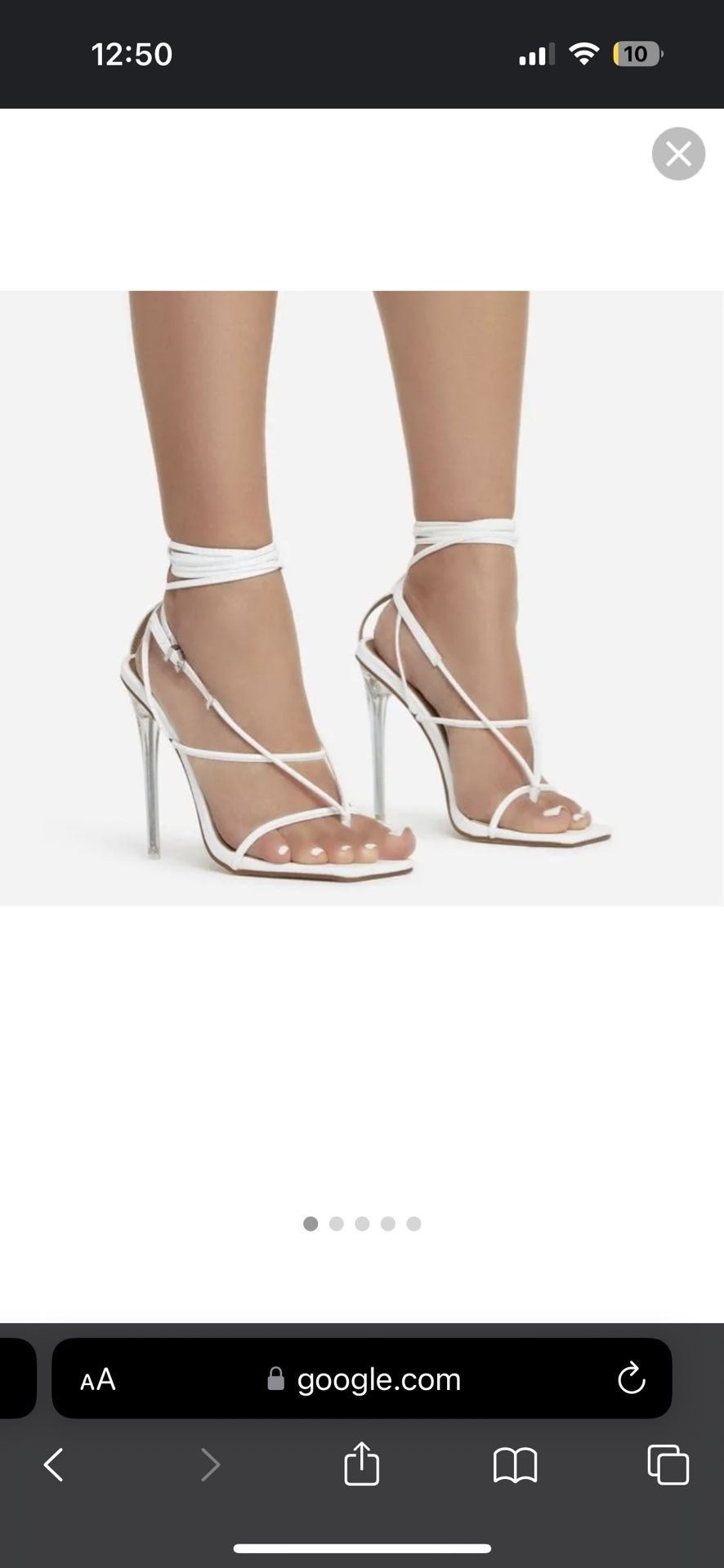 White Strap Heels 