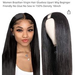 U Part wig human hair