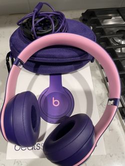 Beats solo 3 wireless purple and pink sale