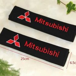 (2x) Mitsubishi Seat Belt Cover Car Shoulder Pad Car Seat Belt