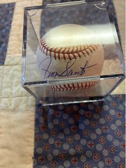 Ron Santo autographed baseball
