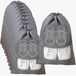 20 PCS Shoe Bags Travel Storage Dust-Proof Drawstring Non-Woven Fabric Organizers
