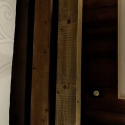 Rustic Farmhouse Slatted Heavy Wooden Platform King Size BED W/ Headboard 