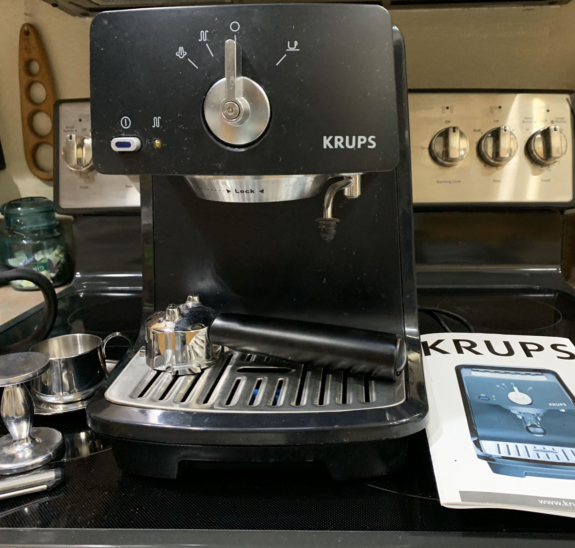 Krups XP400 with all parts & booklet & vev italian shot cups