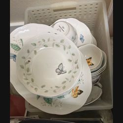 Lenox Butterfly Set Dishes Dinner Lunch
