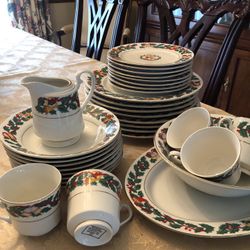 Holiday Christmas China Set 45 Pcs. 