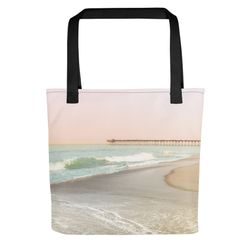 Kure Beach Photo Print Tote Bag