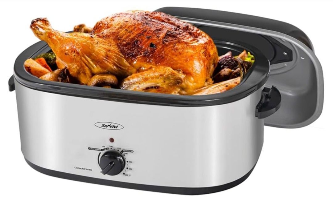 Electric roaster oven