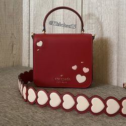 NWT AUTHENTIC Kate Spade Staci Sweet Heart Square Crossbody for