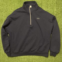 alo quarter zip navy blue 