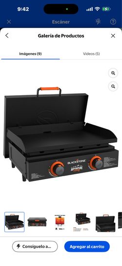 Blackstone Adventure Ready Outdoor Griddle, 22" 2 Burner Propane Flat Surface Grill with Cover, Black