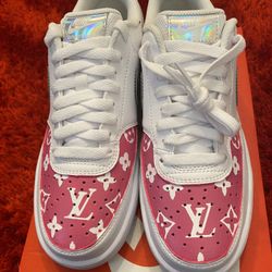 custom lv print on Nike