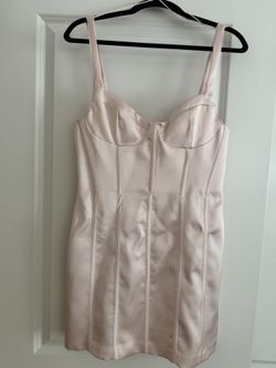 Zara Light Pink Satin Dress, LARGE
