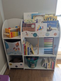 Space Themed Book and Toy Shelf