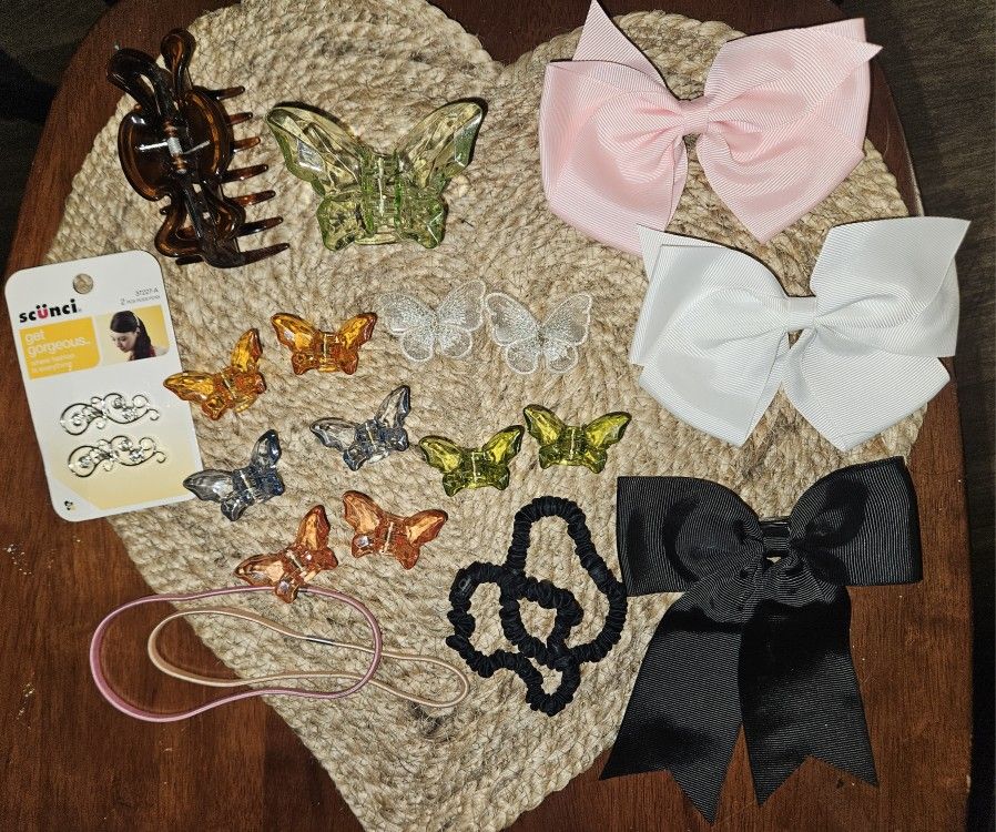 Hair Accessories Butterfly Claw Clips Hair Bows Hair Ties