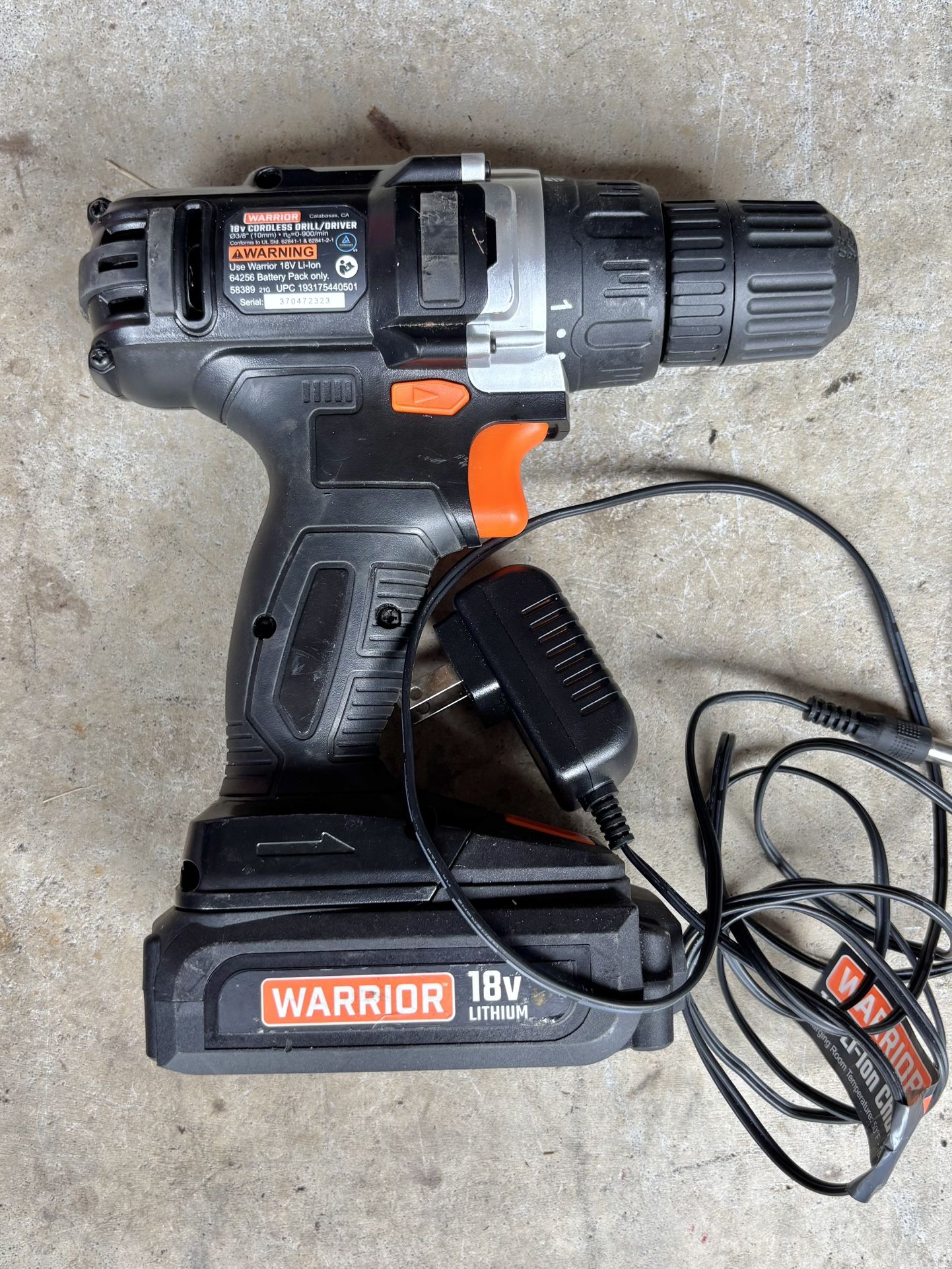 WARRIOR 18V Cordless 3/8 in. Drill/Driver
