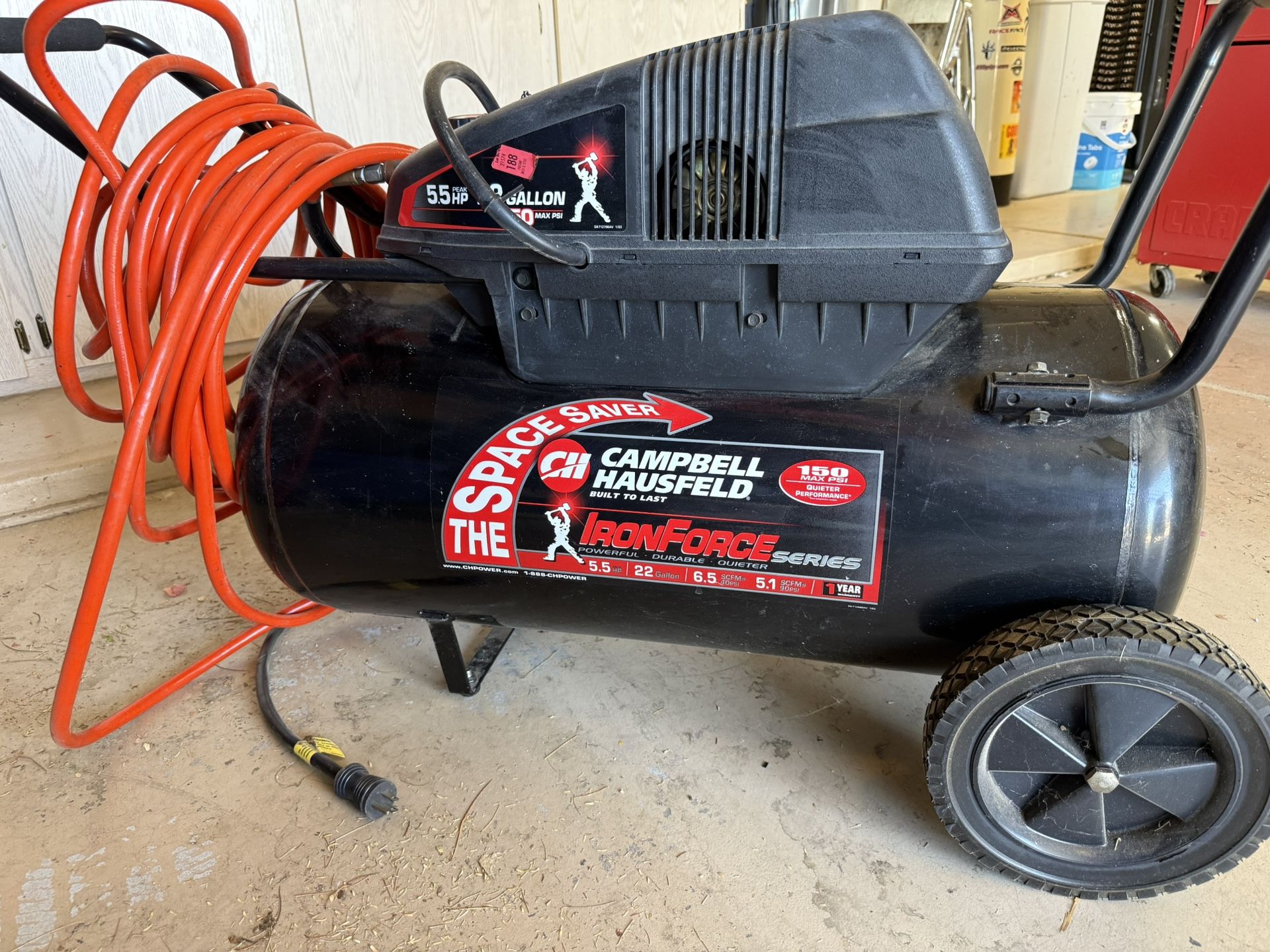 Air Compressor 22 Gallon, 5.5 HP