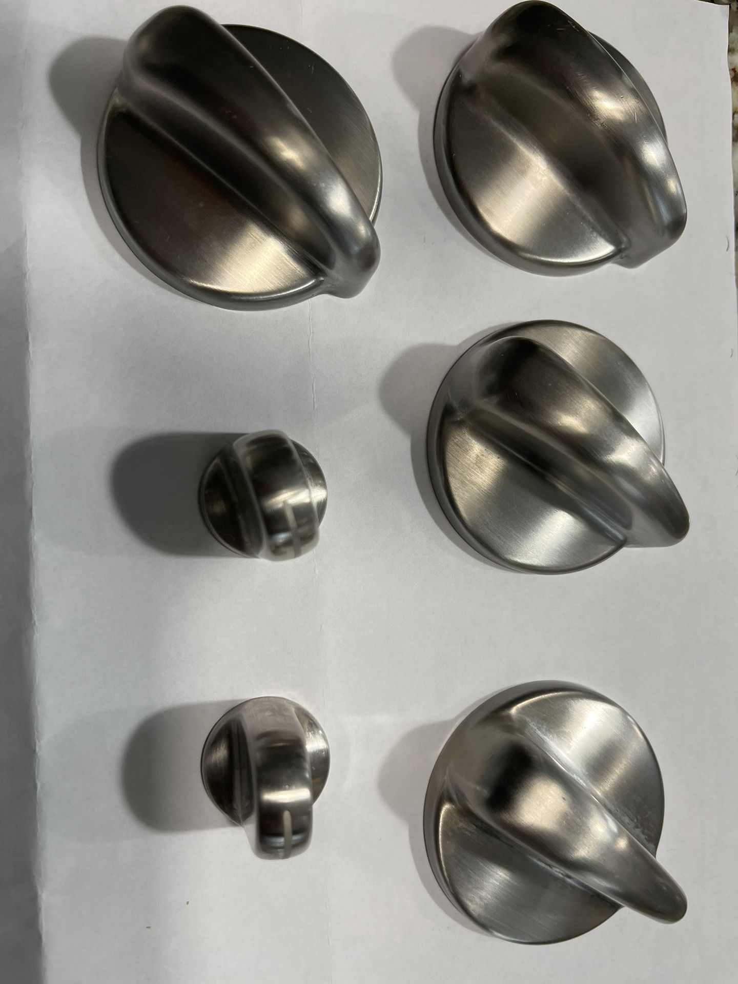GE Electric Range Cooktop Stainless Heavy Duty Steel Knobs