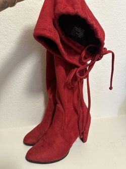 Red Thigh High Boots