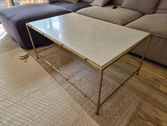 Marble & Bronze Coffee Table