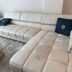 White Chaise sofa