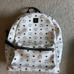 Authentic MCM Stud White Backpack Bag