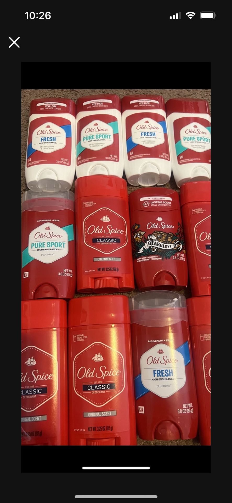 Old Spice Deodorant $2.50 Each