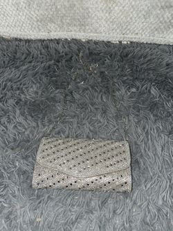 silver rhinestone clutch purse 