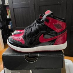 Jordan 1 High OG Patent Bred Size 13 Kids