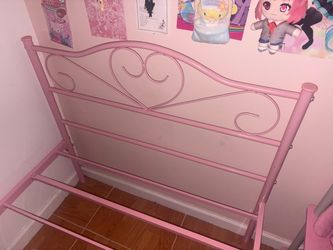 Twin size pink bed frame