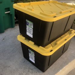 Two 28 Gallon Storage Containers. $8 Each. Both For $17