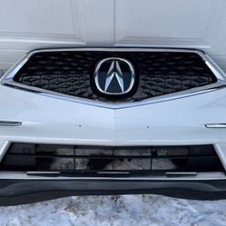 WHITE ACURA MDX 2017 2018 2019 2020 FRONT BUMPER