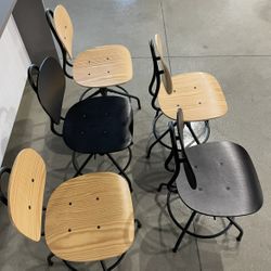 IKEA Kullaberg swivel chairs in pine black steel