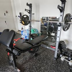 Bench With 200 + Lbs Weights 