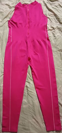 Shein Pink Sleeveless workout Jumpsuit