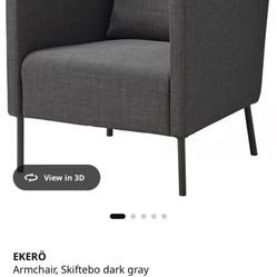 EKERÖ Armchair, Skiftebo dark gray