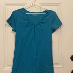 Cato Size Small Aqua Blue Short Sleeve Top For Women In Good Used Condition