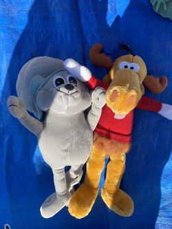 Rocky And Bullwinkle Plush Rare Vintage