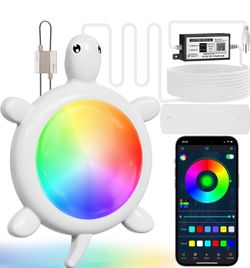 22W Submersible Magnetic LED Pool Lights with APP Control, RGB Dimmable, Music Sync & Timer