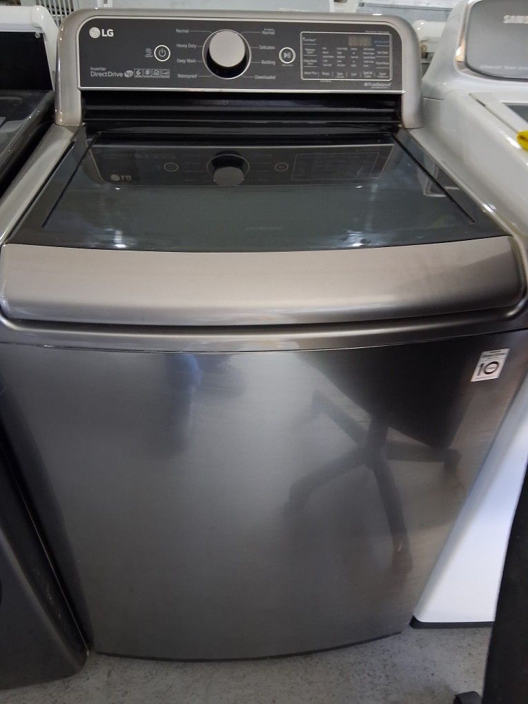 LG Stainless Steel Top Load Washer Extra Large Capacity Fully Functional