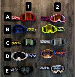 100% Racing New Drop Goggles