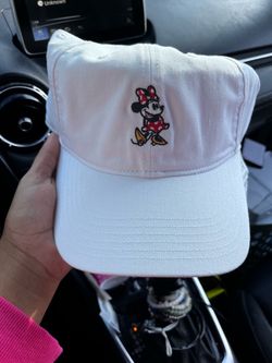 Minnie Mouse Embroidered White Baseball Cap
